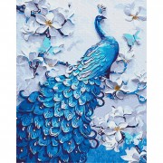 Картина по номерам Голубая пава Brushme BS52877 40х50 см