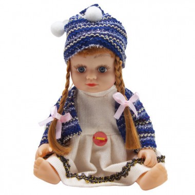 Кукла музыкальная Алина 5066/69/75/76/9006  27 см  (Синяя шапочка)
