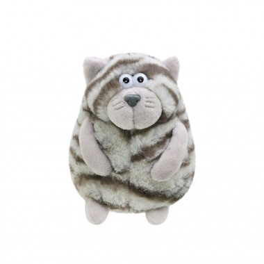 Детская мягкая игрушка Забавный кот C6303(Grey) размер 13 см