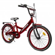 Велосипед детский 2-х колесный 20'' 212001 (RL7T) Like2bike Sky, бордовый, рама сталь, со звонком