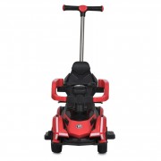 Дитяча каталка-толокар M 5781EL-3 червоний, з батьківською ручкою