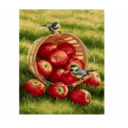 Картина по номерам Идейка Животные, птицы Хрустящие яблочки 40х50см KHO2469