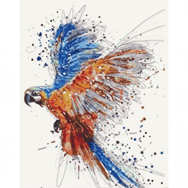 Картина по номерам без подрамника Попугай в полете Art Craft 11513-ACNF 40х50 см