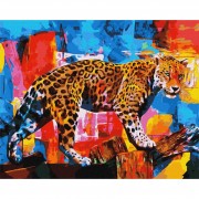 Картина по номерам Яркий леопард Идейка KHO4338 40х50 см