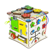 Домик развивающий. Бизиборд K008, 25х25х25