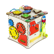 Домик развивающий. Бизиборд K008, 25х25х25