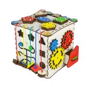 Домик развивающий. Бизиборд K008, 25х25х25