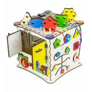 Домик развивающий. Бизиборд K008, 25х25х25