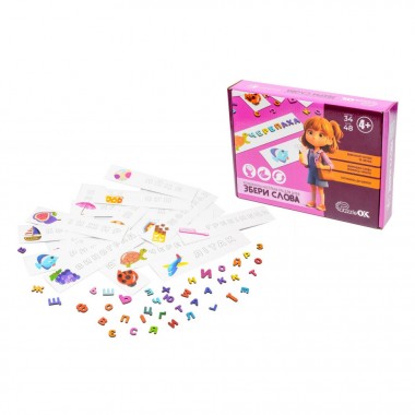 Развивающая настольная игра Собери Слово Puz-22928, 34 карточки