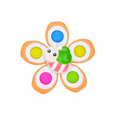 Детская погремушка-спинер с мягкими кнопками Пчела GZ-05-4