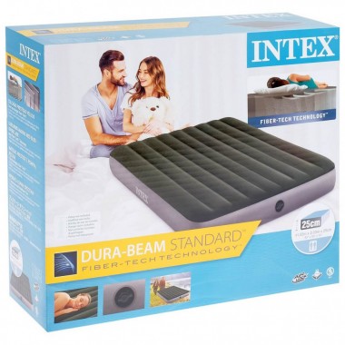 Надувний велюровий матрац Intex 64109, 152-203-25см