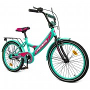 Велосипед детский 2-х колесный 20'' 212003 (RL7T) Like2bike Sky, бирюзовый, рама сталь, со звонком