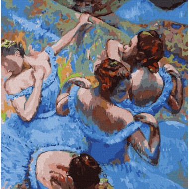 Картина по номерам Голубые танцовщицы ©Эдгар Дега Идейка KHO4847 40х40 см