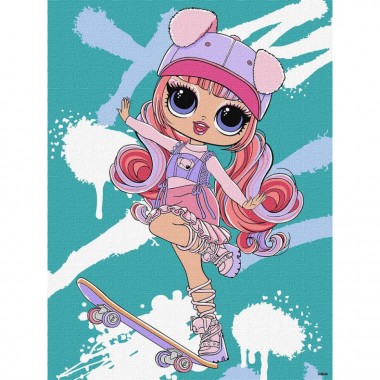 Картина по номерам "Tweens LOL Skate Dance Ali Dance" KHO1208, 30х40 см