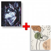 Набор картин по номерам 2 в 1