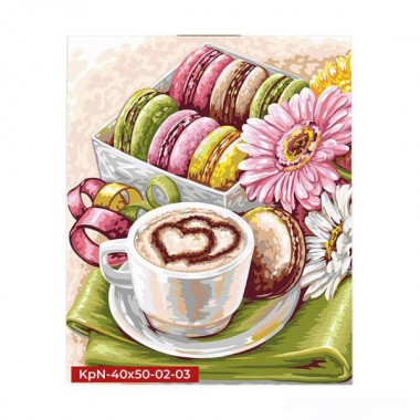 Картина за номерами "Ранкова кава" Danko Toys KpNe-40х50-02-03 40x50 см