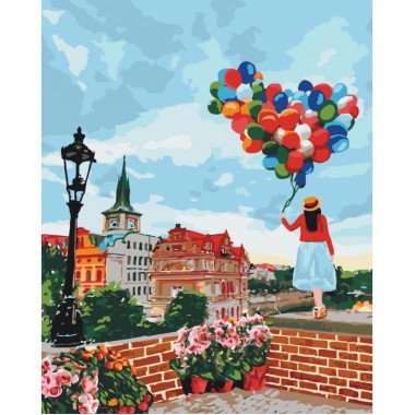 Картина по номерам Идейка Городской пейзаж Гуляя по Праге 40*50 см KHO3518