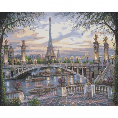 Картина по номерам Идейка Городской пейзаж Удивительный Париж 40х50см KHO1148