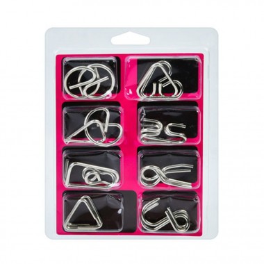 Набор металлических головоломок Metal Puzzle 808A-C-B(Pink) 8 штук в наборе