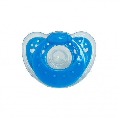 Дитяча силіконова пустушка MGZ-0517(Blue) кругла
