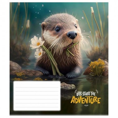 Тетрадь ученическая Adventure 012-3291K-3 в клетку, 12 листов