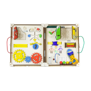 Детская развивающая доска складная. Бизиборд D001 с подсветкой