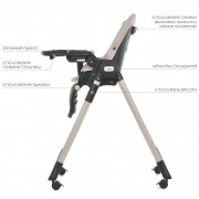 Стілець для годування ME 1037-B CRYSTAL Beige до 15 кг