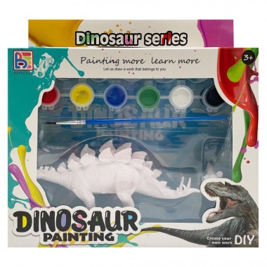 Набор для творчества Гипсовая раскраска Dinosaur T55-2(Dinosaur2) 2 фигурки, краски 6 цветов