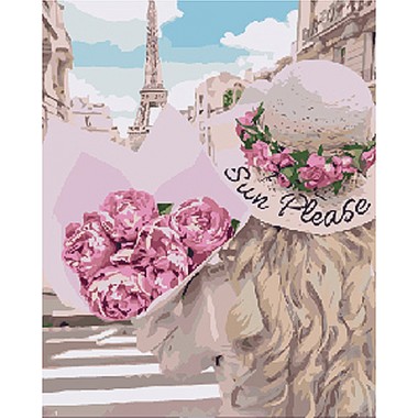 Картина по номерам Идейка Люди Влюбленная в Париж 40*50см KHO4551