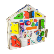 Детская развивающая доска дом D004  с подсветкой