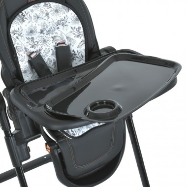 Стілець для годування ME 1037-B CRYSTAL Black Gold до 15 кг