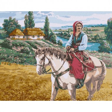 Картина по номерам Казак ©Сергей Лобач Идейка KHO4971 40х50 см