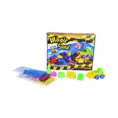 Набор для творчестваMagic sand Трактор Strateg 51201, 5 формочек