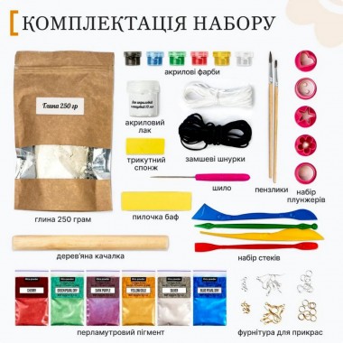 Набор для лепки украшений из пластической глины GL-007 Базовый