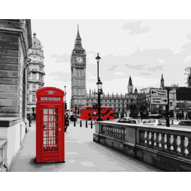 Картина по номерам Звонок из Лондона Идейка KHO3619 40х50 см