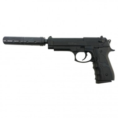 G052A Страйкбольный пистолет Galaxy Beretta 92 с глушителем пластиковый