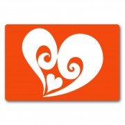 Трафарет для био-тату Сердечко c053-15*20см, размер 15х20 см