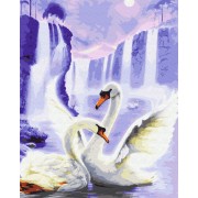 Картина по номерам Brushme Лебеди под луной GX29900
