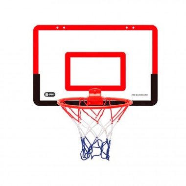 Баскетбольне кільце MR 1178 щит 40 x 26 см, кільце 25 см, сітка, м'яч, насоc Червоний