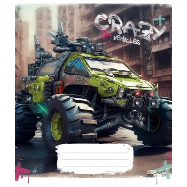 Тетрадь общая Monster trucks 048-3283L-1 в линию, 48 листов