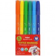 Набір маркерів по тканині MX15245, 6 кольорів