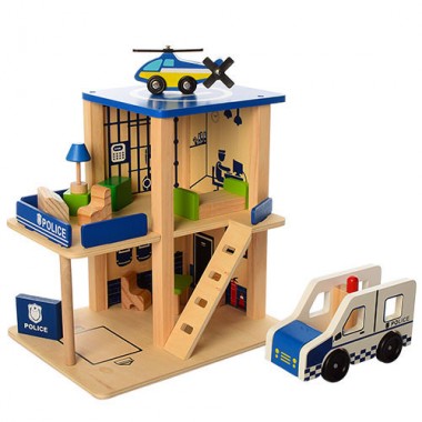 Деревянная игрушка Гараж Wooden role-play toys Полиция MD 1059-1