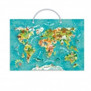 Детская магнитная карта мира животных 200267, 36 элементов