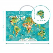 Детская магнитная карта мира животных 200267, 36 элементов