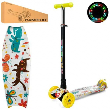 Самокат детский Maxi iTrike JR3-055-3-WP27 с подсветкой