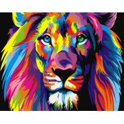 Картина по номерам Brushme Радужный лев GX8999