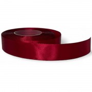 Атласная лента для рукоделия АБ-124, 0,6 см x 23 м, Бордовый