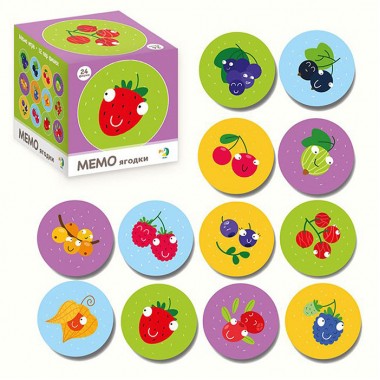 Дитяча настільна гра Мемо "Ягідки" DoDo 300143, 24 елемента