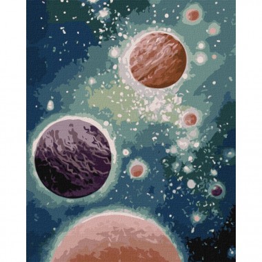 Картина за номерами "Рух планет" KHO9552 Ідейка 40х50 см