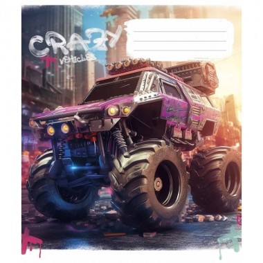 Тетрадь общая Monster trucks 048-3283L-2 в линию, 48 листов